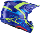 ALPINESTARS SM7 Helmet - Deed - Gloss Blue/Yellow Fluo - Medium 8302426-7253-M
