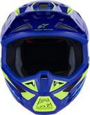 ALPINESTARS SM7 Helmet - Deed - Gloss Blue/Yellow Fluo - Large 8302426-7253-L
