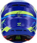 ALPINESTARS SM7 Helmet - Deed - Gloss Blue/Yellow Fluo - 2XL 8302426-7253-XXL