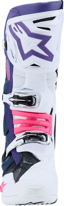 ALPINESTARS Tech 10 Boots - White/Violet/Navy/Pink Fluorescent - US 14 / EU 49.5 2010020-2780-14