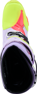 ALPINESTARS Tech 10 Supervented Boots - Purple/Fluorescent Yellow/Diva Pink - US 8 / EU 42 2010520-3150-8