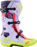 ALPINESTARS Tech 10 Supervented Boots - Purple/Fluorescent Yellow/Diva Pink - US 13 / EU 48 2010520-3150-13