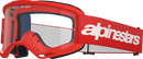 ALPINESTARS GOGGLES Vision 3 Goggle - Wordmark - Red - Clear Lens 5103325-3067