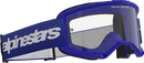ALPINESTARS GOGGLES Vision 3 Goggle - Wordmark - Blue - Clear Lens 5103325-7189