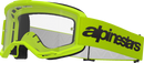 ALPINESTARS GOGGLES Vision 3 Goggle - Wordmark - Yellow - Clear Lens 5103325-5038