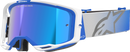 ALPINESTARS GOGGLES Vision 8 Goggle - Corp - Blue/White - Blue Mirror Lens 5101625-7274