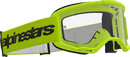 ALPINESTARS GOGGLES Vision 3 Goggle - Wordmark - Yellow - Clear Lens 5103325-5038