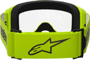 ALPINESTARS GOGGLES Vision 3 Goggle - Wordmark - Yellow - Clear Lens 5103325-5038