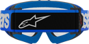 ALPINESTARS GOGGLES Youth Vision Goggle - Blaze - Blue - Clear Lens 5140325-7189