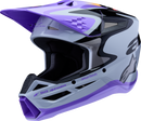 ALPINESTARS Youth SM3 Helmet - Jettson - Glosss Black/Gray/Purple - Small 8303226-9277-YS