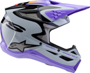 ALPINESTARS Youth SM3 Helmet - Jettson - Glosss Black/Gray/Purple - Small 8303226-9277-YS