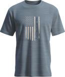 SLIPPERY Flag Flint T-Shirt Heather Blue Large - Part Number 3030-25327