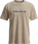SLIPPERY Slippery When Wet T-Shirt - Heather Desert Tan - Medium by SLIPPERY (Part