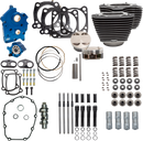 S&S CYCLE Power Pack - Oil Cooled - 550C - Wrinkle Black w/Highlight - Black Pushrod Tubes - M8 310-1056C