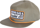 FMF Primo Ripstop Hat Olive with Rope Trim and FMF Woven Label