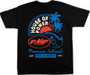 FMF Moto Shop Black T-Shirt - Large, Premium Fit with Soft Spun Cotton