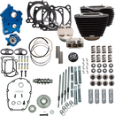 S&S CYCLE 132" Power Pack - 550 Gear Drive - Oil Cooled - Black w/o Highlight Fins - 114"/117" M8 310-1234C