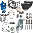 S&S CYCLE 132" Power Pack - 550 Gear Drive - Oil Cooled - Black Granite w/Highlight Fins - 114"/117" M8 310-1238C
