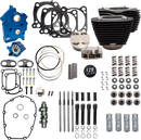 S&S CYCLE 129" Power Pack - 550 Chain Drive - Oil Cooled - Wrinkle Black w/o Highlight Fins - 107" M8 310-1226C