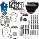 S&S CYCLE 129" Power Pack - 550 Gear Drive - Oil Cooled - Wrinkle Black w/o Highlight Fins - 107" M8 310-1228C