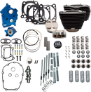 S&S CYCLE 132" Power Pack - 550 Chain Drive - Oil Cooled - Black w/o Highlight Fins - 114"/117" M8 310-1233C
