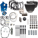 S&S CYCLE 129" Power Pack - 550 Chain Drive - Oil Cooled - Wrinkle Black w/Highlight Fins - 107" M8 310-1225C