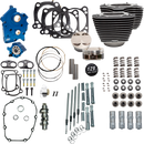S&S CYCLE 129" Power Pack - 550 Chain Drive - Oil Cooled - Wrinkle Black w/Highlight Fins - 107" M8 310-1223C