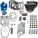 S&S CYCLE 132" Power Pack - 550 Chain Drive - Water Cooled - Wrinkle Black w/Highlight Fins - 114"/117" M8 310-1229C
