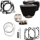 S&S CYCLE Cylinder Kit - 124" Big Bore - Wrinkle Black w/o Highlights - 107" M8 910-0681A