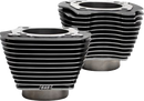 S&S CYCLE Cylinder Set - 4.25" Bore - Unhoned - Black Granite w/Highlights - M8 910-0739A