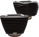 S&S CYCLE Cylinder Set - 4.25" Bore - Unhoned - Wrinkle Black w/o Highlights - M8 498.2