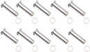 DRAG SPECIALTIES Pivot Pin/Clip Kit - Lever - 10 Pack - Chrome 74114
