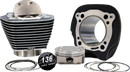 S&S CYCLE 132" High Compression | 136" Big Bore Kit - 4.320" Bore - Black w/o Highlighted Fins - M8 910-1009A