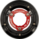 TRASK Derby Cover with Power Plate - Black/Red - Kit - '18-'25 Softail TM-0052-BK-RD
