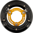 TRASK Derby Cover with Power Plate - Black/Gold - Kit - '18-'25 Softail TM-0052-BK-GD