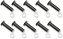 DRAG SPECIALTIES Pivot Pin/Clip Kit - Lever - 10 Pack - Black 74114B