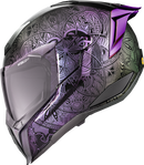 ICON Ultraflite™ Helmet Opal Mandala MIPS® Purple XS – Lightweight Motorcycle Helmet with Fog-Free Shield and Advanced Safety Features