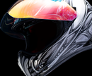 ICON Domain™ Helmet Nouveau Silver XS - Lightweight Motorcycle Helmet with Advanced Ventilation and Communication Compatibility
