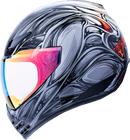 ICON Domain™ Helmet Nouveau Silver Medium - Lightweight, Durable Motorcycle Helmet with Advanced Venting and Communication Compatibility