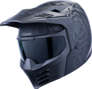 ICON Elsinore™ Helmet Darkgard Black 3XL - Lightweight Modular MX Helmet with Removable Face Mask and Fog-Free Shield