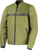 ICON Midhawk™ Jacket in Green (Part 2820-7762) with Mesh Panel and Removable Insulated Liner