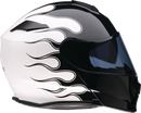 Z1R Solaris 2.0 Modular Helmet Flame Black/White 2XL – Lightweight and Versatile Motorcycle Headgear