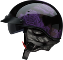 Z1R Vagrant NC Motorcycle Helmet - Rose and Black/Purple, Small (Part No. 0103-1445)