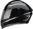 Z1R Jackal Helmet - Foil Black and Silver, XS - Aerodynamic Shell Design with Anti-Fog Shield