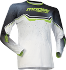 MOOSE OFFROAD Youth Qualifier® Jersey - White/Black/Green - Large 2912-2641
