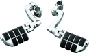 Kuryakyn Longhorn Offset Dually ISO Pegs with 1-1/4 inch Clamp in Chrome – Enhanced Comfort and Vibration Reduction for Motorcycle Cruising