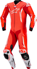 ALPINESTARS GP Tech v5 1-Piece Leather Suit - Red Fluo/Bright Red/White - US 40 / EU 50 3150226-3310-50