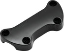 Bikers Choice 74-Up Black Plain Handlebar Clamp with 1-inch Bars – Aluminum Motorcycle Part