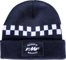 FMF Wreakers Beanie Black HO25191908BLK - 6 Seam Cuff Acrylic Knit Hat