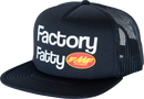 FMF Fatty Trucker Hat Black HO25196905BLK – 5 Panel Snapback with Foam Front and Woven Label